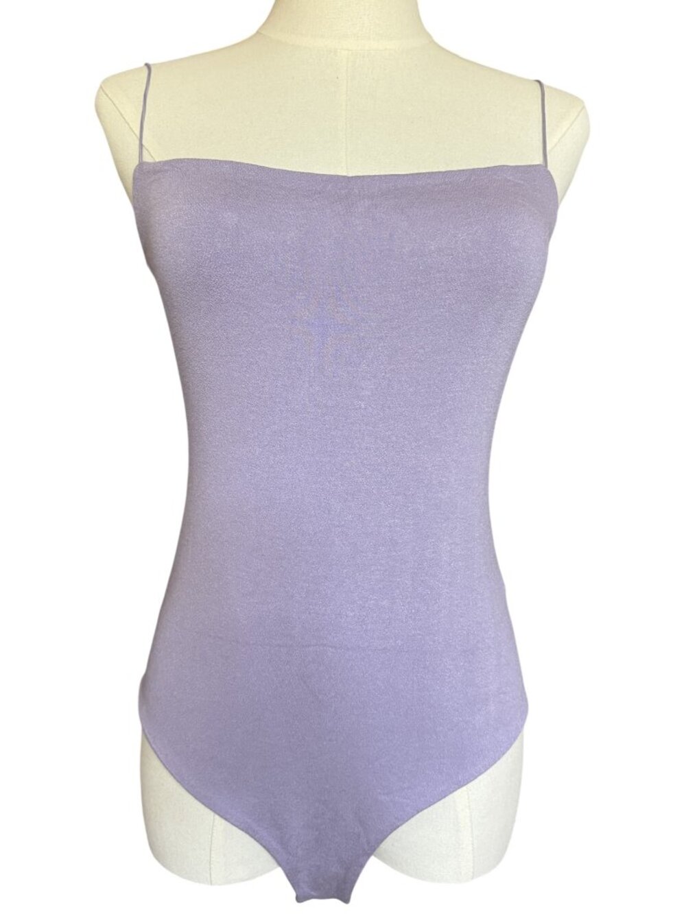 Naked Wardrobe Got the Scoop Tank Bodysuit NWT Lilac L